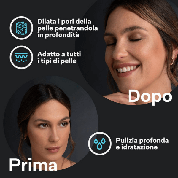 Vaporizzatore Facciale + Kit Pulizia Viso